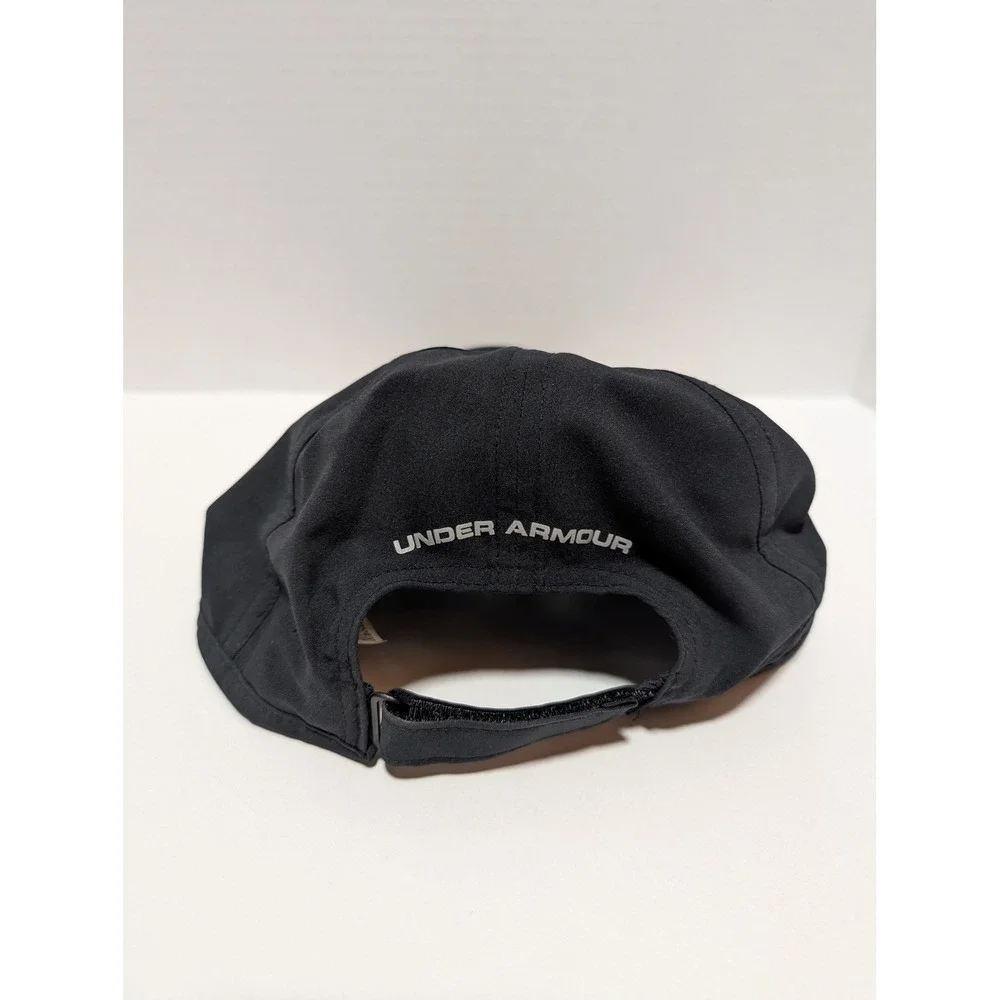 Under Armour Men's Black Adjustable Athletic‎ Hat Running Cap UA Logo Sports